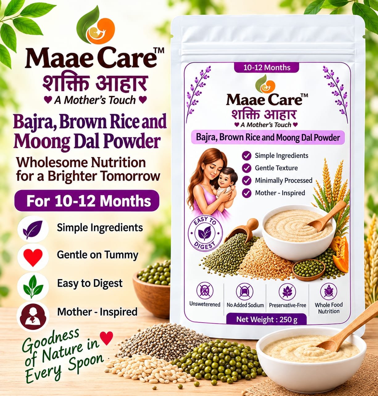 Bajra Brown Rice and Moong Dal Powder - Image 4